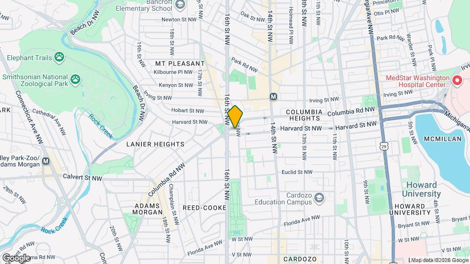 1505 Harvard St NW Map and Location Details