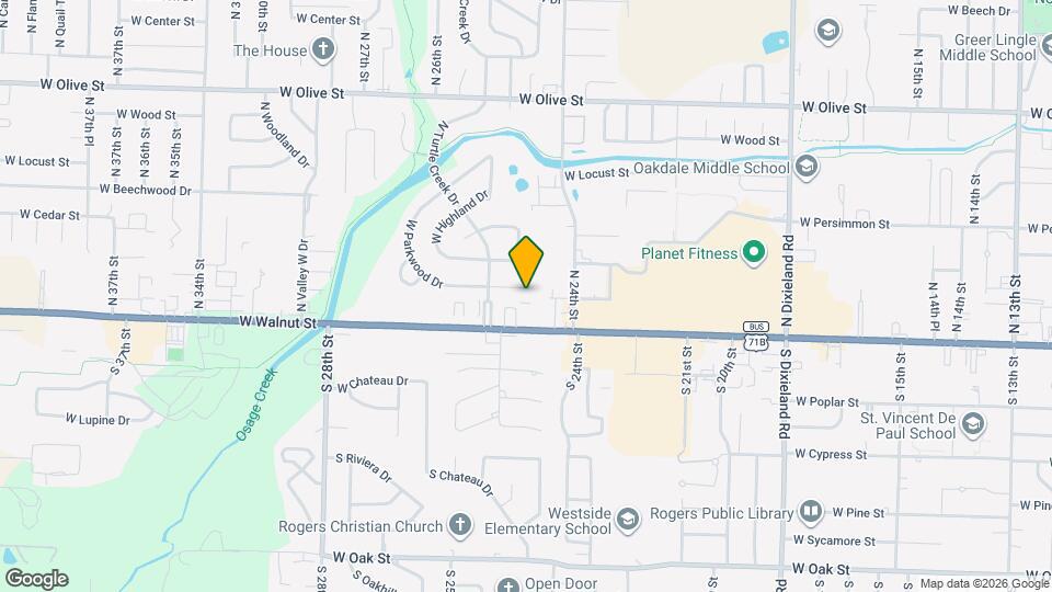 2710 W Parkwood Dr Map and Location Details