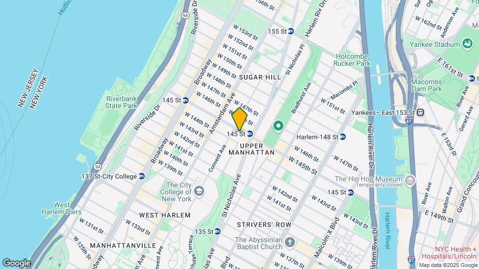 414 W 145th St Map and Location Details