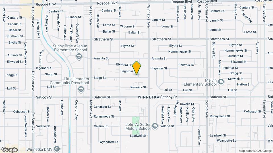 7701 Comanche Ave Map and Location Details