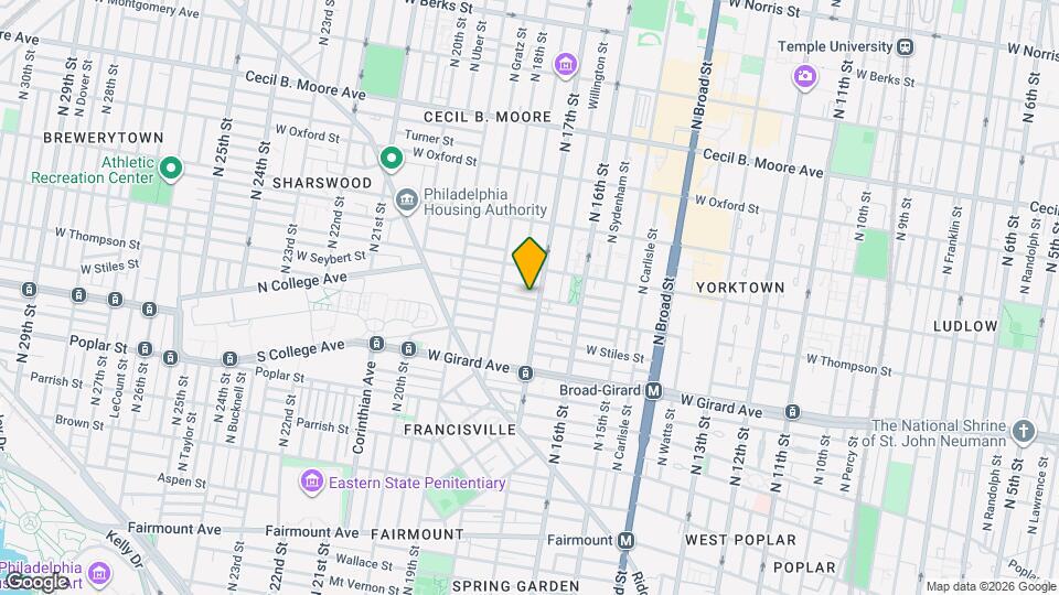 1713 W Seybert St Map and Location Details