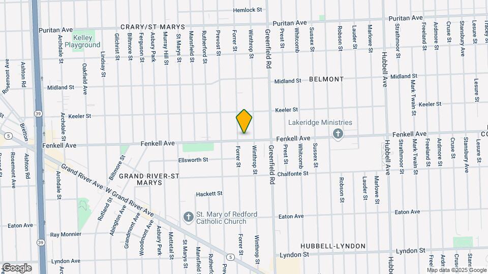 15650 Fenkell St Map and Location Details