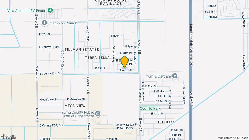 7335 E 39th Pl Map and Location Details