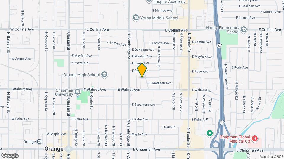 1017 E Walnut Ave Map and Location Details