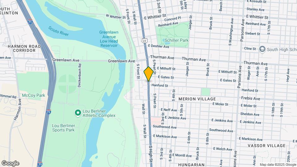 1229 S High St Map and Location Details