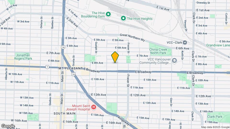 570 E 8th Ave Map and Location Details