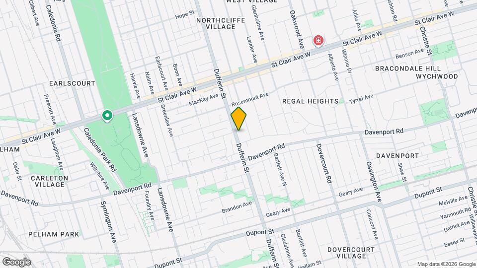 1535 Dufferin St Map and Location Details