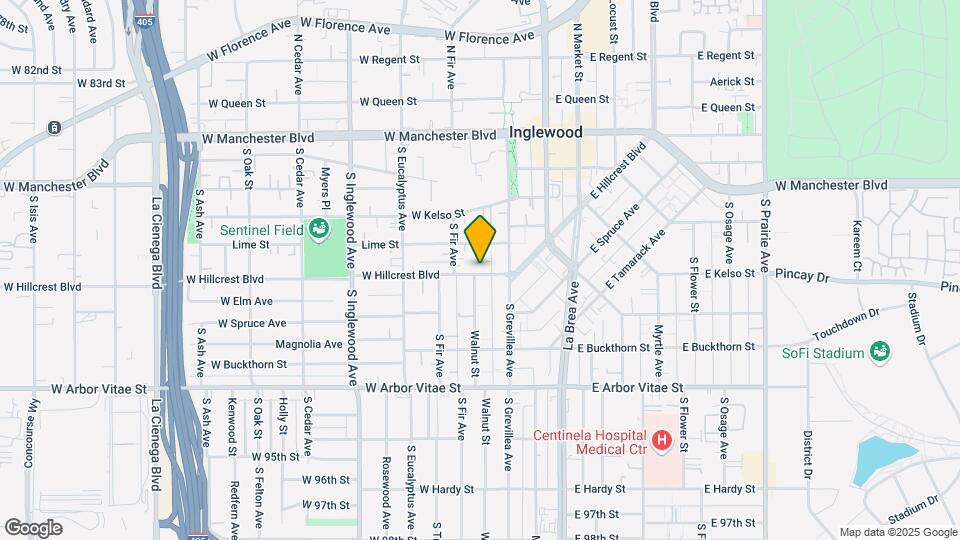 129 W Hillcrest Blvd Mapa y Detalles de la Ubicación