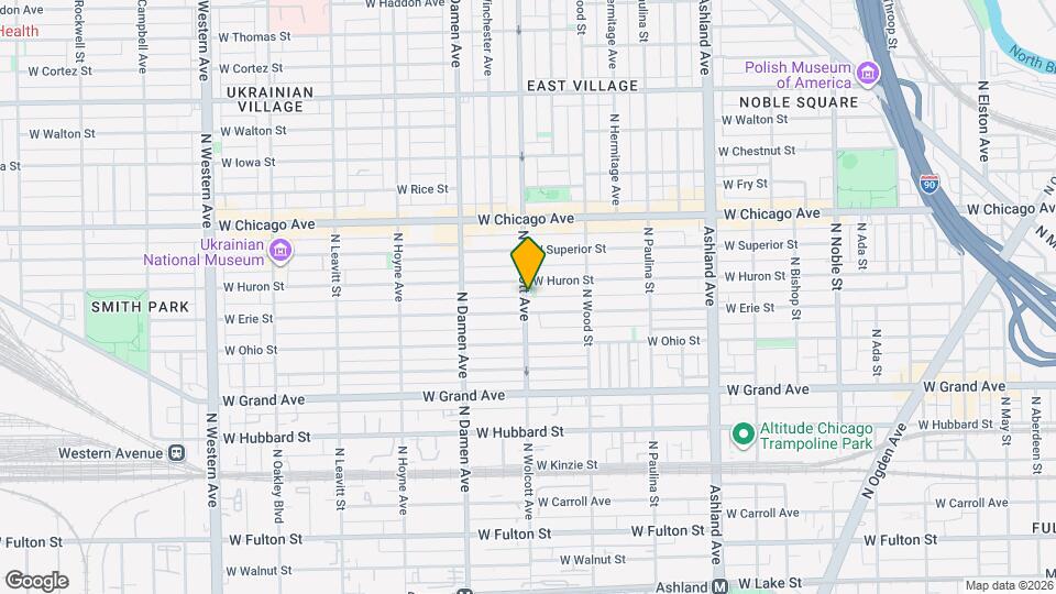 651 N Wolcott Ave Map and Location Details