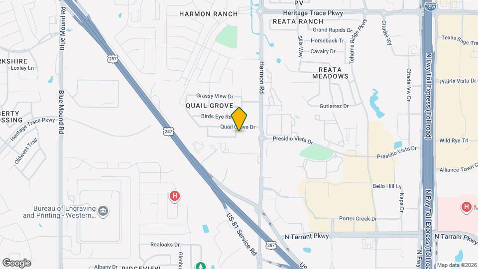 1740 Quail Springs Cir Mapa y Detalles de la Ubicación