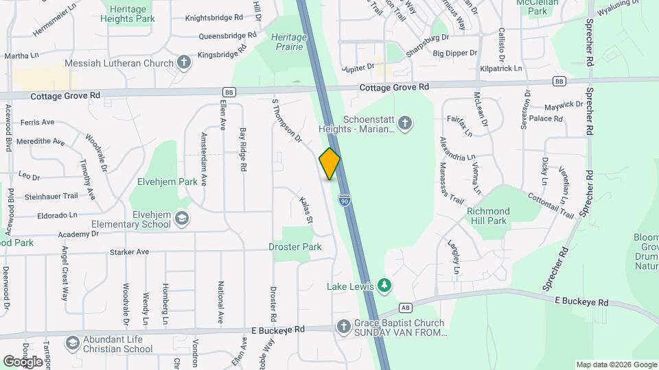 1303 S Thompson Dr Map and Location Details