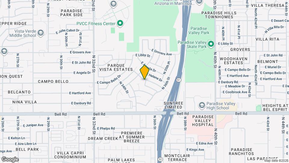 17250 N 35th Way Mapa y Detalles de la Ubicación