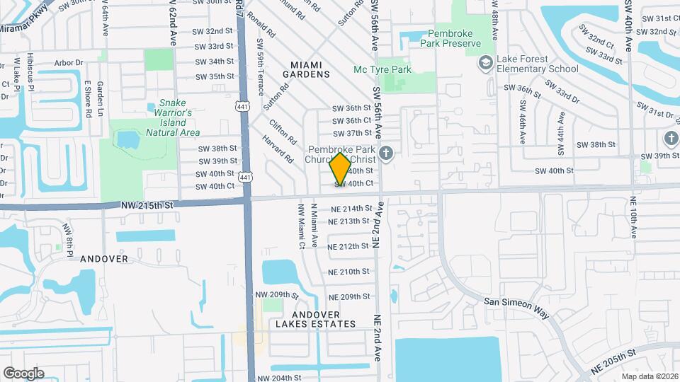 5721 SW 41st St Map and Location Details