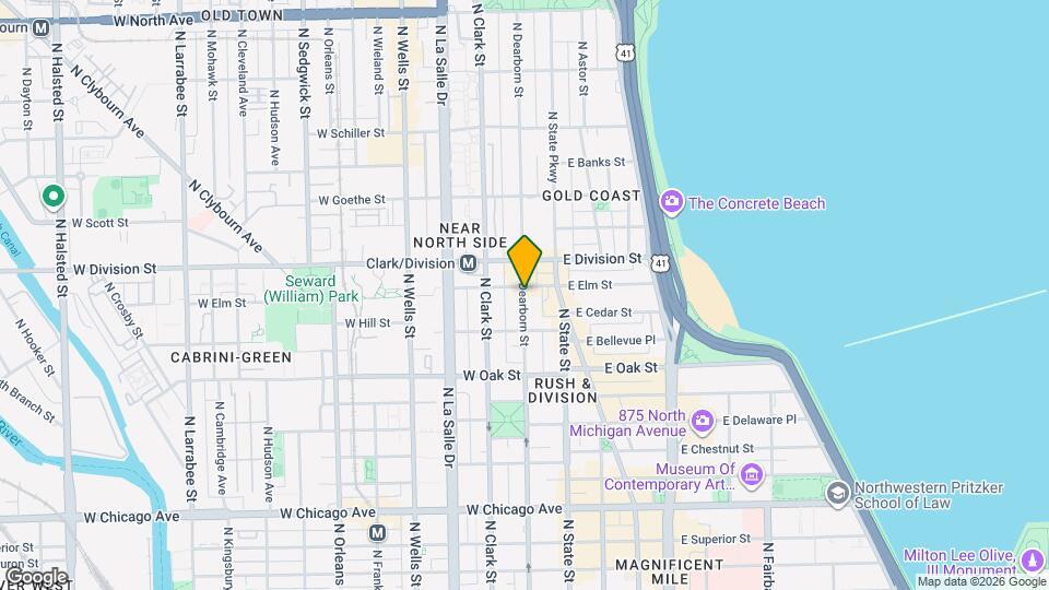 1135 N Dearborn St Mapa y Detalles de la Ubicación