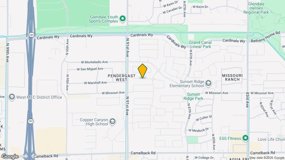 9013 W Luke Ave Map and Location Details