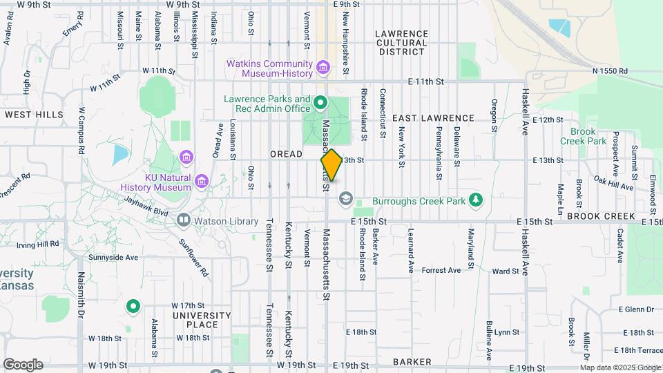 1332 Massachusetts St Map and Location Details