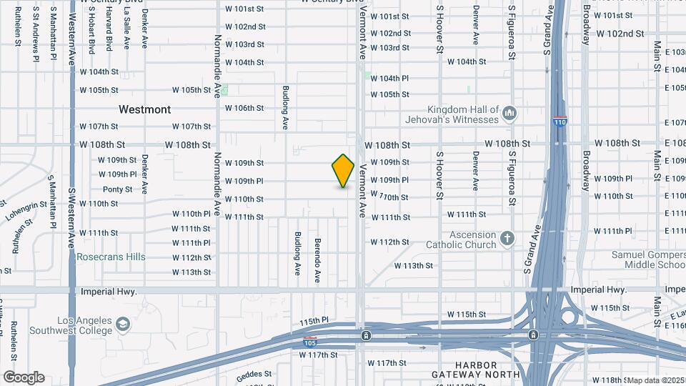 1023 W 110th St Mapa y Detalles de la Ubicación