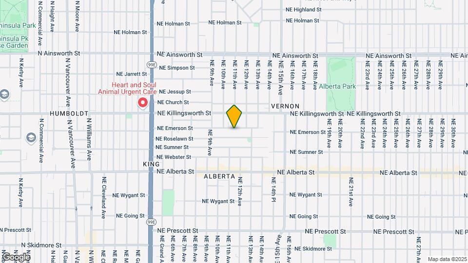 1038 NE Emerson St Map and Location Details