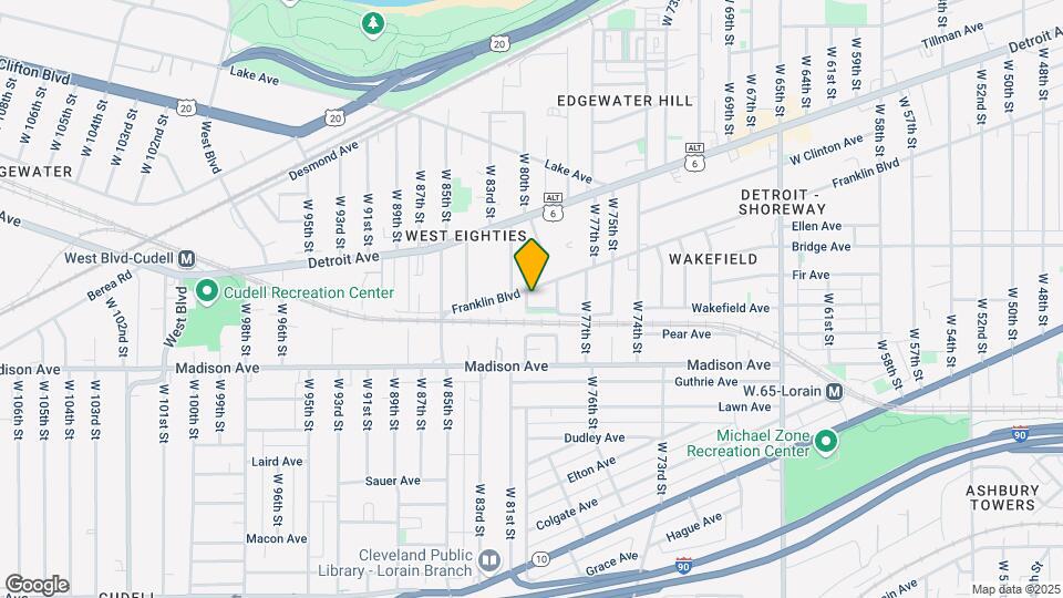 7927 Franklin Blvd, Unit UP Map and Location Details