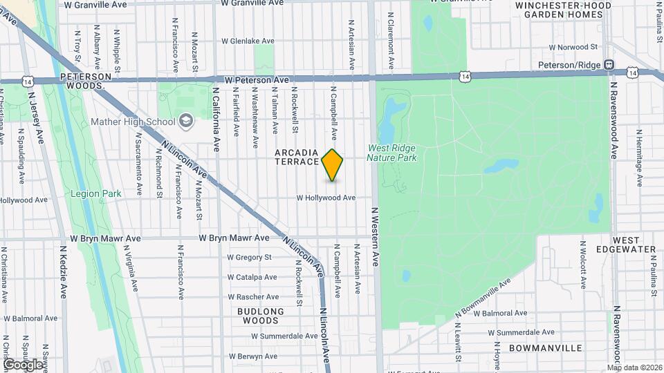 5716 N Campbell Ave Map and Location Details