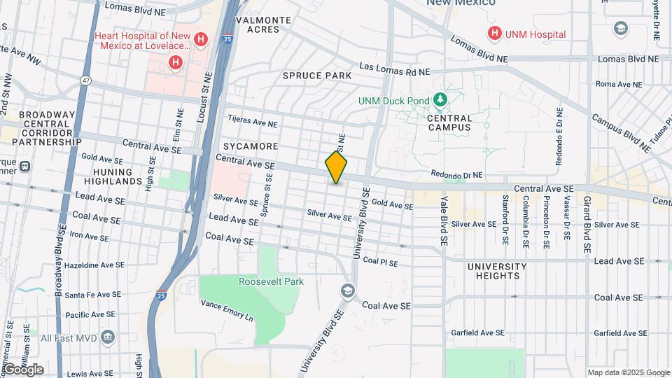 1611 Gold Ave SE Map and Location Details