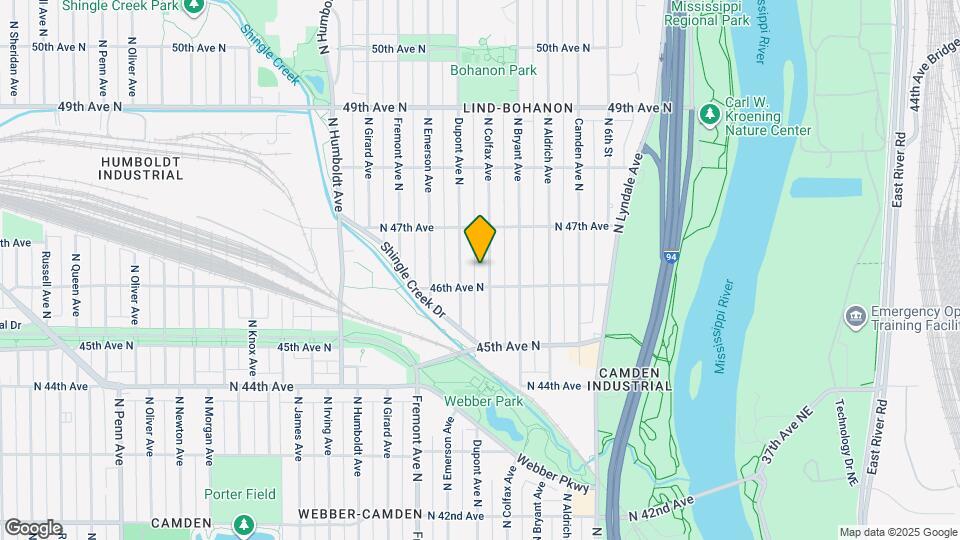 4615 N Colfax Ave Map and Location Details