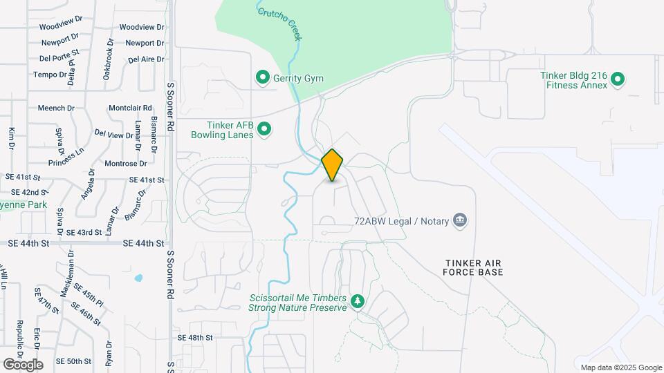 Tinker AFB Homes Map and Location Details
