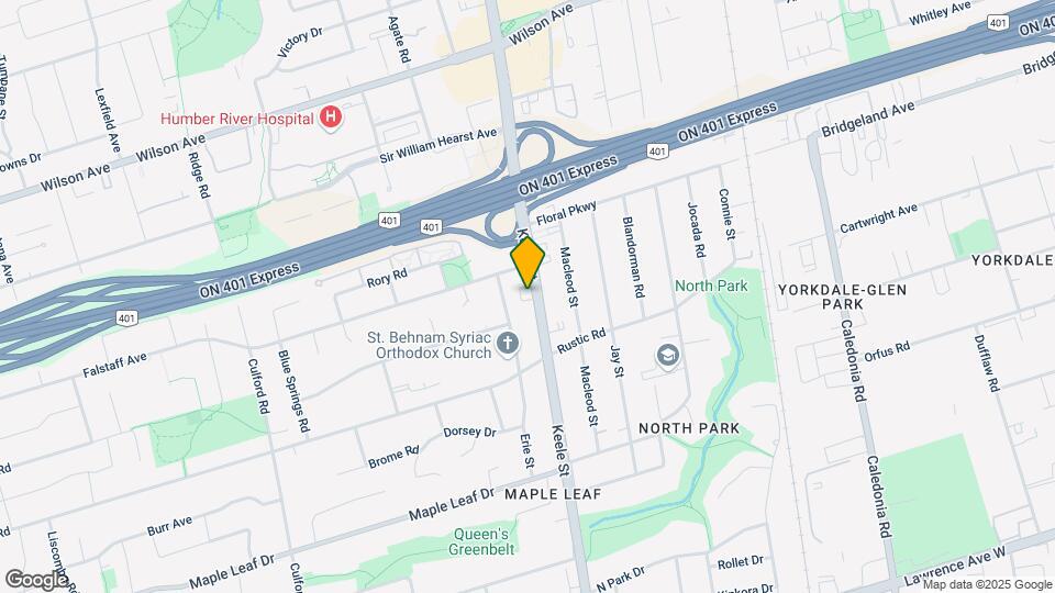 2620 Keele St Map and Location Details