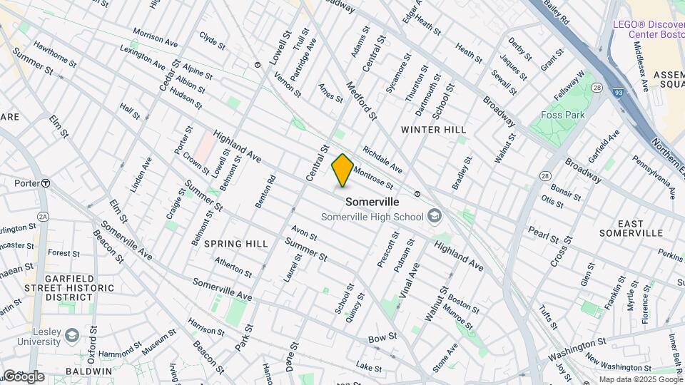 131 Highland Ave, Unit #1 Map and Location Details