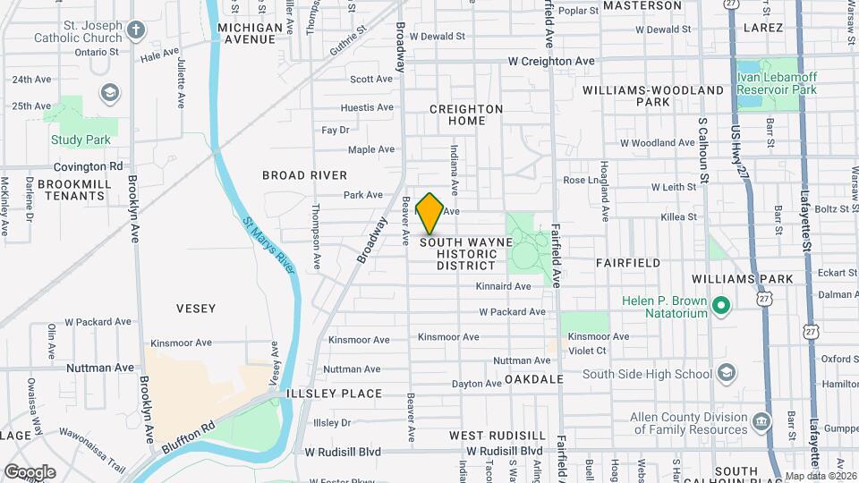 933 Cottage Ave Map and Location Details