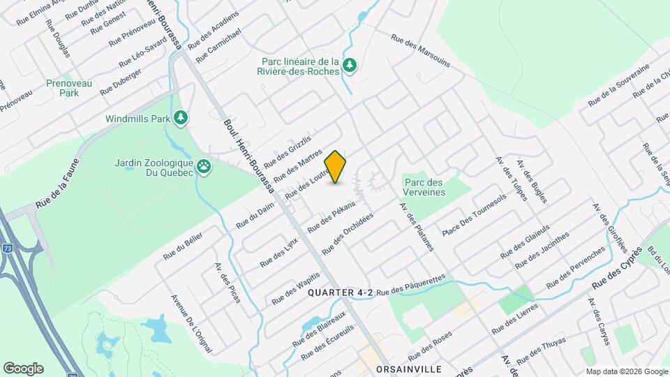 7256 Des Loutres Rue Map and Location Details
