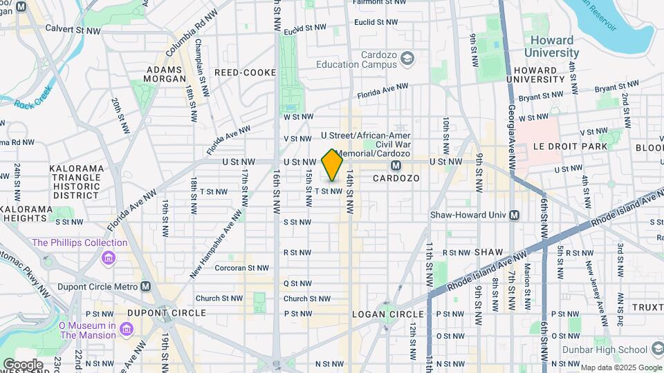 1425 T St NW Map and Location Details