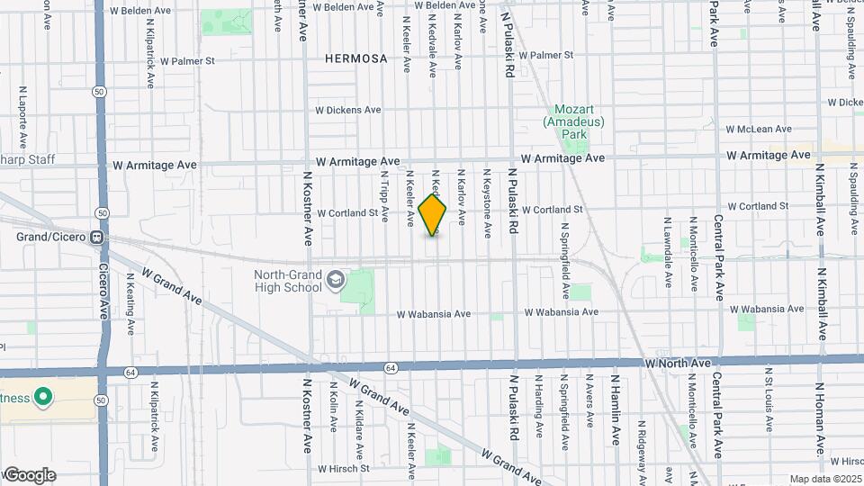 1818 N Kedvale Ave Map and Location Details