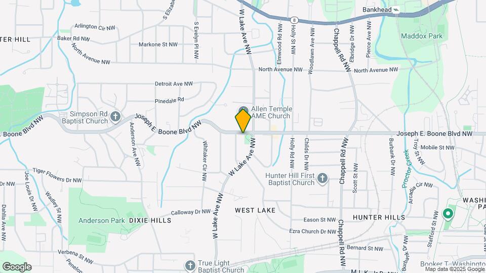 1650 Joseph E. Boone Blvd NW Map and Location Details