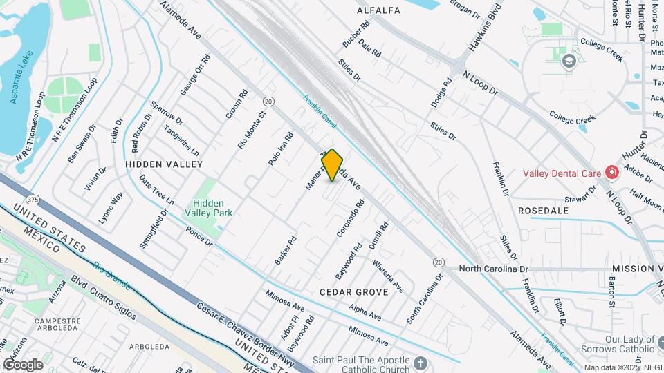 7262 Alameda Ave Map and Location Details