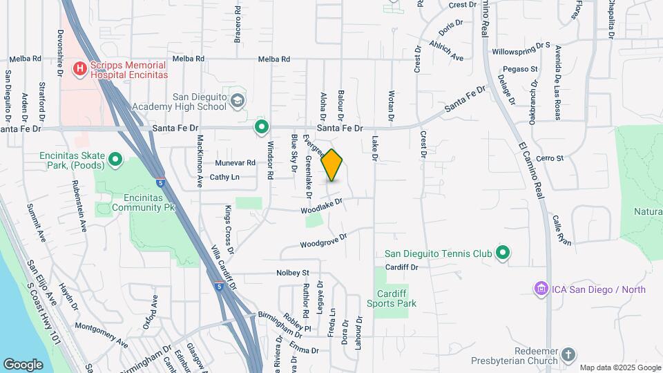 1333 Evergreen Dr Map and Location Details