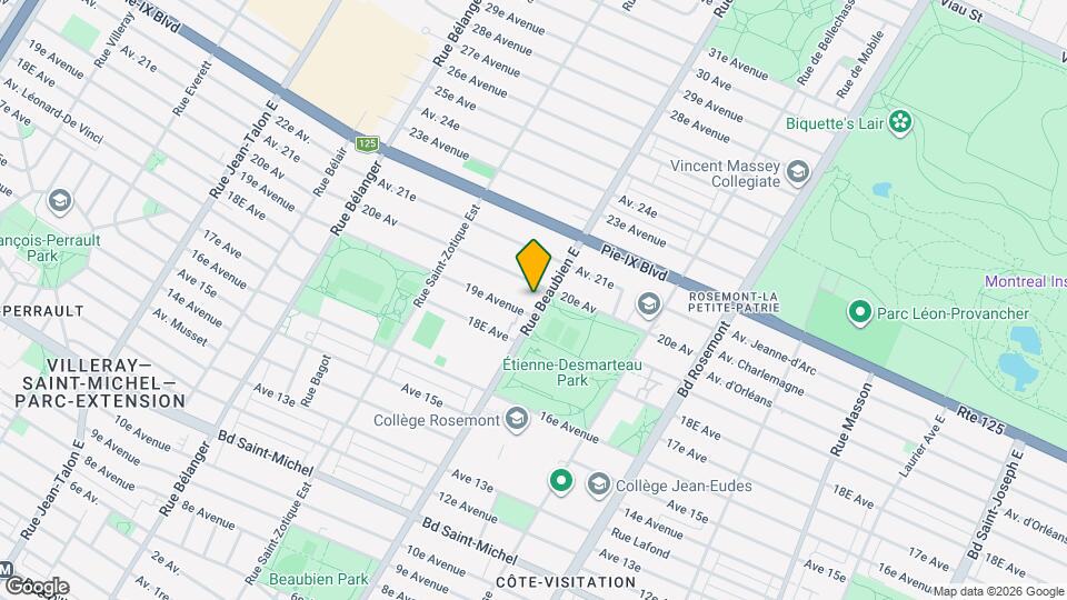 3895 Beaubien Rue E Map and Location Details