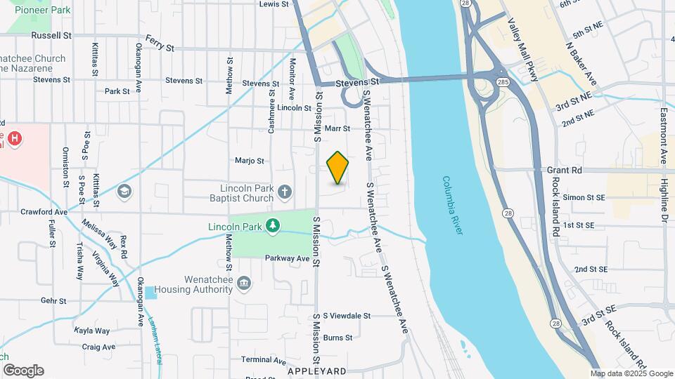 1526 Crescent St Map and Location Details