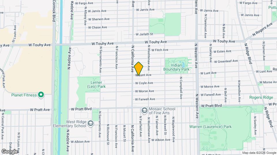 2739 W Lunt Ave Map and Location Details