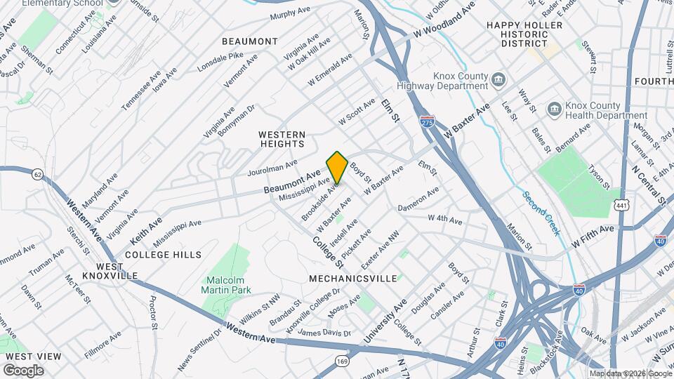 1314 Brookside Ave Map and Location Details