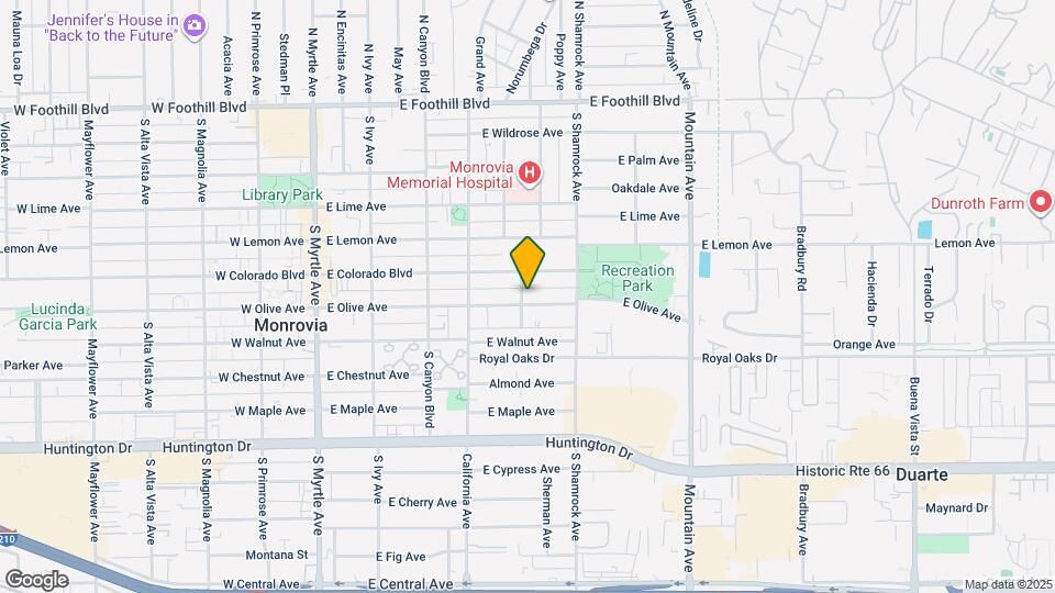 525 E Olive Ave Map and Location Details