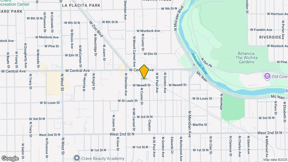 612 N Custer St Map and Location Details