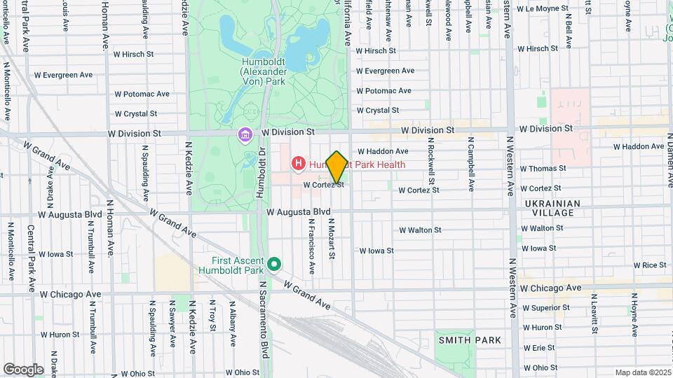 1033 N Mozart St, Unit 02 Map and Location Details