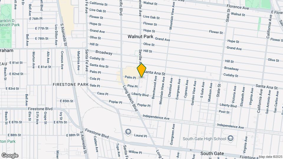 8128 Seville Ave Map and Location Details
