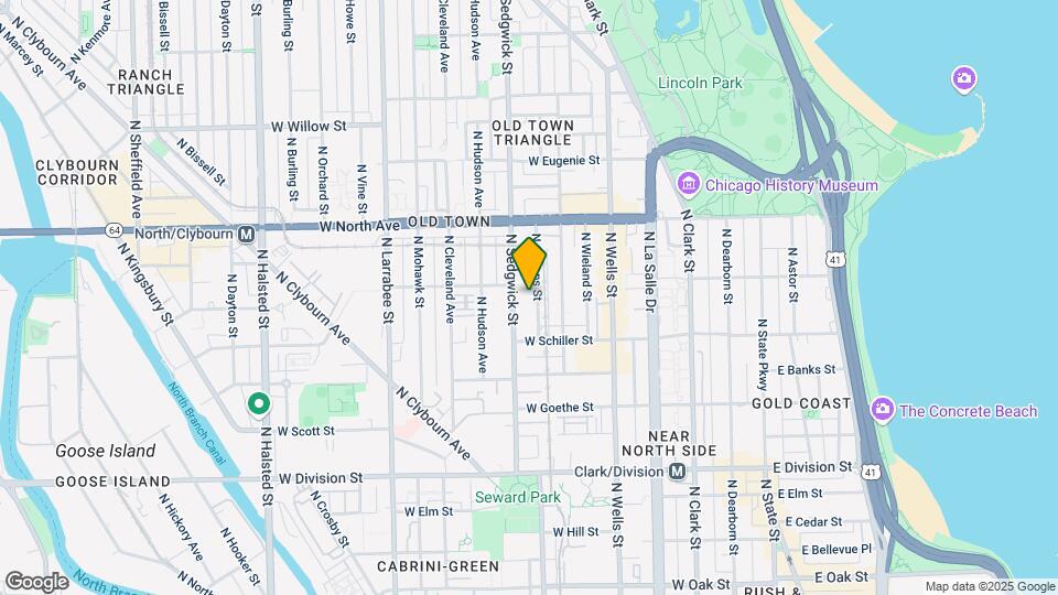 1444 N Orleans St, Unit 8A Mapa y Detalles de la Ubicación