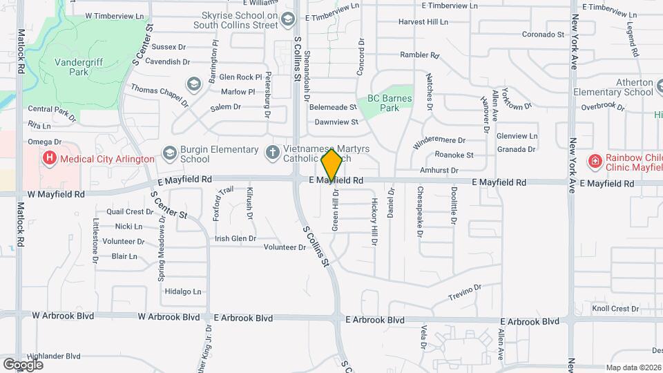 3402 Green Hill Dr Map and Location Details