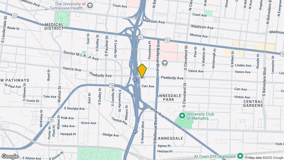 1157 Peabody Ave Mapa y Detalles de la Ubicación
