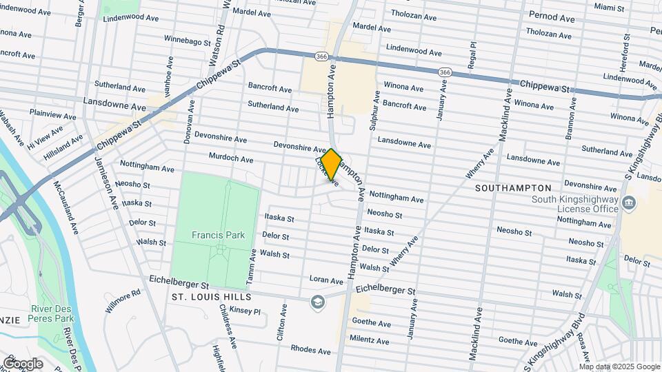 5845 Nottingham Ave Map and Location Details