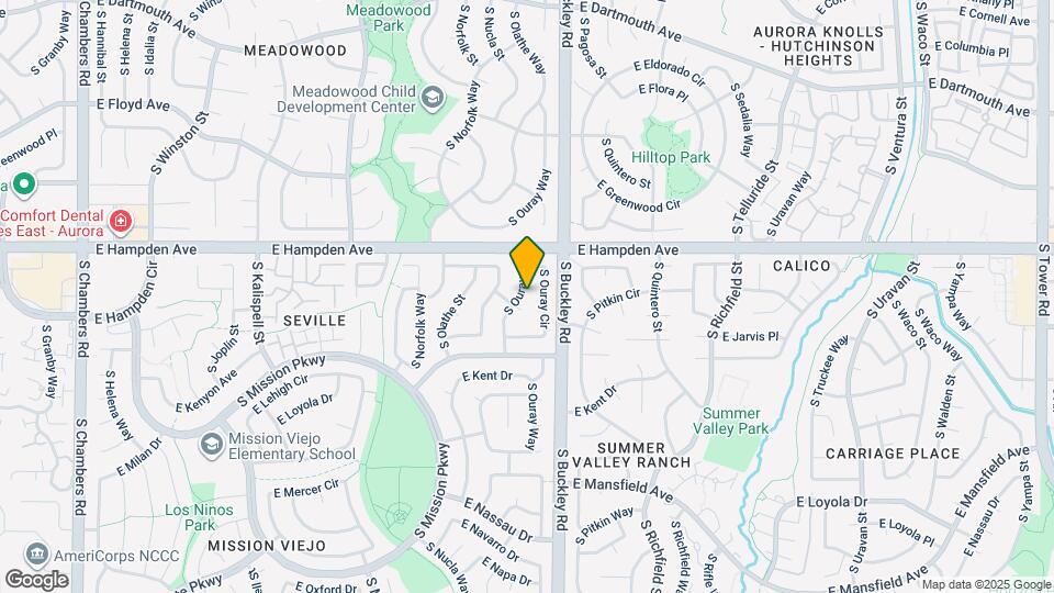 3586 S Ouray St Map and Location Details