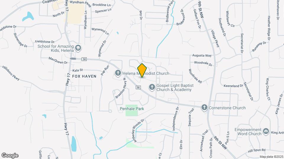 201 Hickory Point Ln Map and Location Details